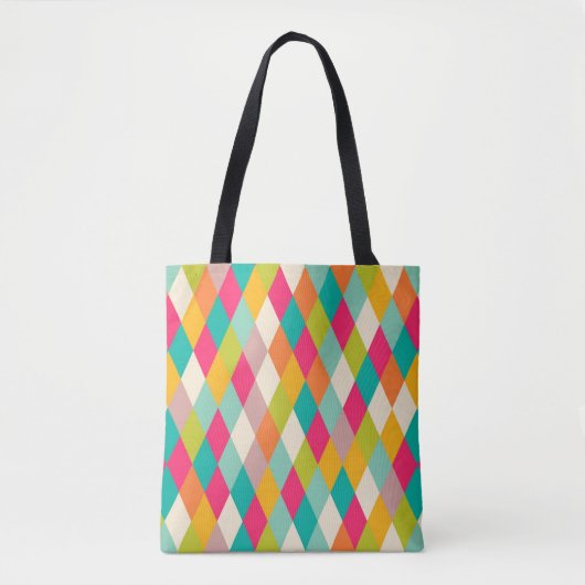 Harlequin  patroon tote bag (Voorkant)