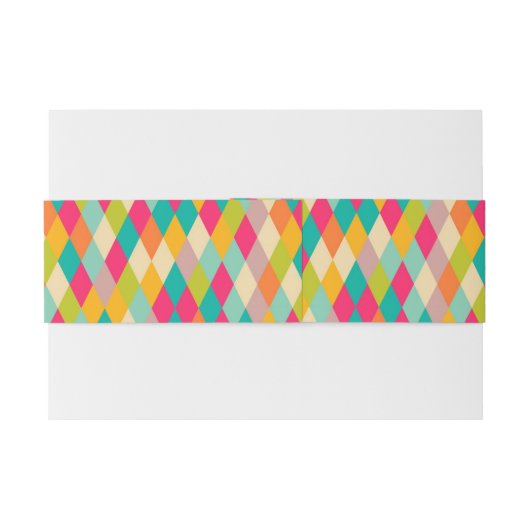 Harlequin patroon uitnodigingen wikkel (Achterkant Voorbeeld)
