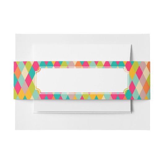 Harlequin  patroon uitnodigingen wikkel (Voorkant Voorbeeld)