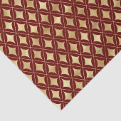 Harlequin Patroon (wijn en goud) Tissuepapier (Detail)