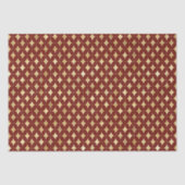 Harlequin Patroon (wijn en goud) Tissuepapier (Voorkant)