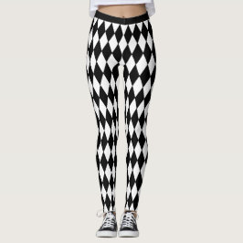 Harlequin Pattern Black en White Leggings