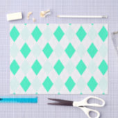 Harlequin Pattern Mint Green Cool Trendy Tissuepapier (Craft)