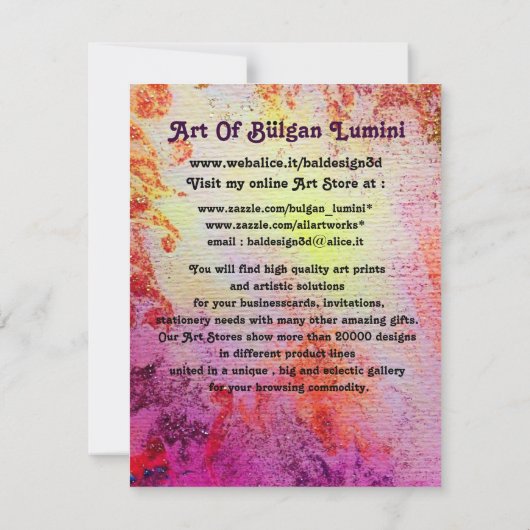 HARLEQUIN, PIERO, COLOMBINE Maskerade Kostuum Fees Kaart (Achterkant)