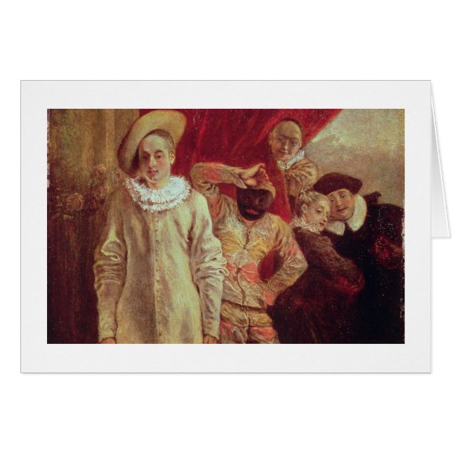 Harlequin, Pierrot en Scapin, Actoren van de Com (Voorkant Horizontaal)