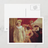 Harlequin, Pierrot en Scapin, Actoren van de Com Briefkaart (Voorkant / Achterkant)