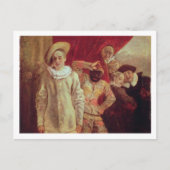 Harlequin, Pierrot en Scapin, Actoren van de Com Briefkaart (Voorkant)