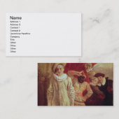 Harlequin, Pierrot en Scapin, Actoren van de Com Visitekaartje (Voorkant / Achterkant)