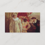 Harlequin, Pierrot en Scapin, Actoren van de Com Visitekaartje (Achterkant)