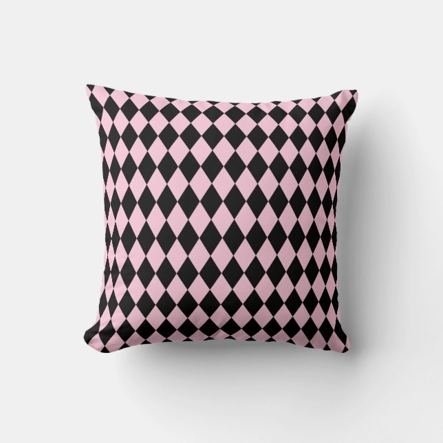 Harlequin Pink en Black Kussen (Voorkant)