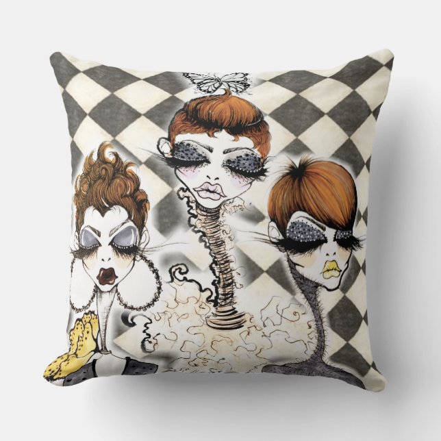 Harlequin Pixie Chicks Pillow Kussen (Voorkant)