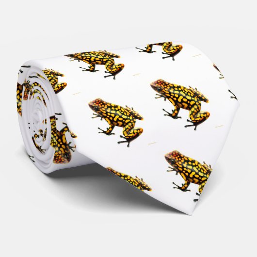 Harlequin Poison Dart Frog Stropdas (Opgerold)