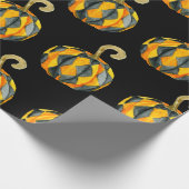 Harlequin Pumpkin Pattern Cadeaupapier (Hoek)