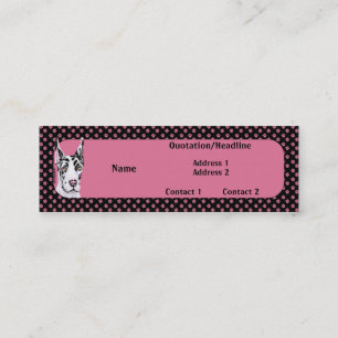 Harlequin Pup Great Dane Profile Card Mini Visitekaartje