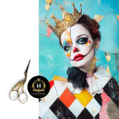 Harlequin Queen Abstract Decoupage Tissuepapier