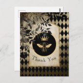 Harlequin Queen Bee Dank u Briefkaart (Voorkant / Achterkant)