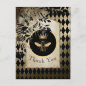 Harlequin Queen Bee Dank u Briefkaart (Voorkant)
