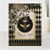  Harlequin Queen Bee Dank u wel Bedankkaart (Voorkant)