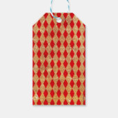 Harlequin Red Vintage Cadeaulabel (Voorkant)