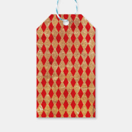 Harlequin Red Vintage Cadeaulabel