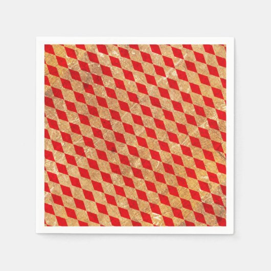 Harlequin Red Vintage Servet (Voorkant)