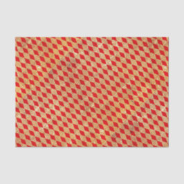 Harlequin Red Vintage Tissuepapier