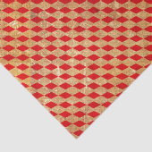Harlequin Red Vintage Tissuepapier (Detail)