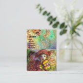 HARLEQUIN, rode gele groene blauwe sparren Visitekaartje (Staand voorkant)