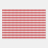 Harlequin, rood, groen en wit inpakpapier vel (Voorkant)