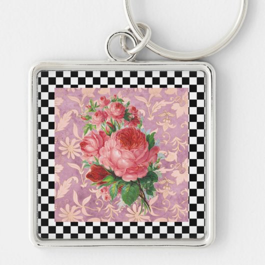 Harlequin Roses Sleutelhanger (Voorkant)