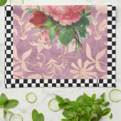  Harlequin Roses Theedoek (Gevouwen)