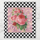  Harlequin Roses Wijn Etiket (Enkel label)