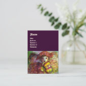 HARLEQUIN, roze rode, groene paarse muggen Visitekaartje (Staand voorkant)