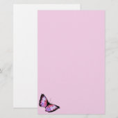 "Harlequin" (roze vlinder) Briefpapier (Voorkant / Achterkant)
