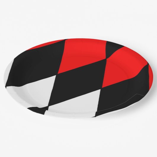 harlequin rwb papieren bordje (Gekanteld)