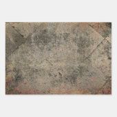 Harlequin Sepia Bruin Zwart Grunge Textuur Inpakpapier Vel (Voorkant 3)