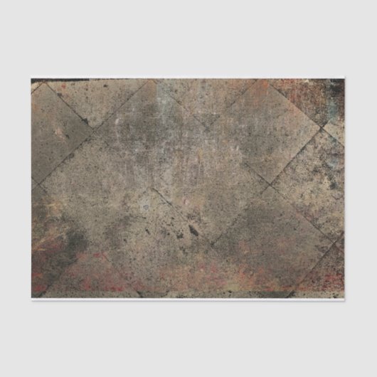  Harlequin Sepia Bruin Zwart Grunge Textuur Tissuepapier (Voorkant)