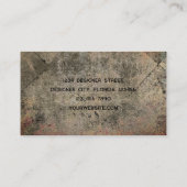  Harlequin Sepia Bruin Zwart Grunge Textuur Visitekaartje (Achterkant)