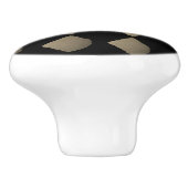 "Harlequin-Sepia" keramische Knob Keramische Knop (Zijkant)