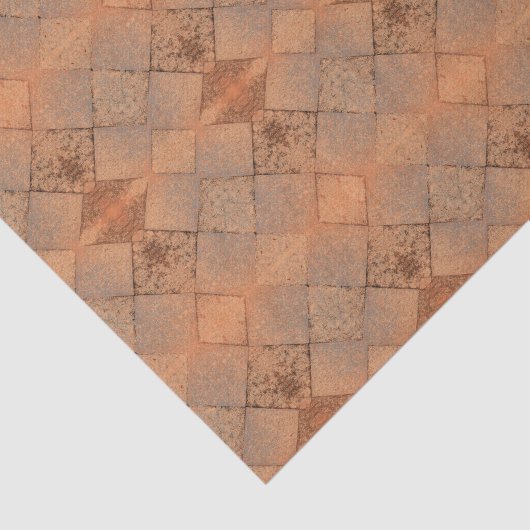 Harlequin Sepia Texture Diamond Pattern Tissuepapier (Detail)