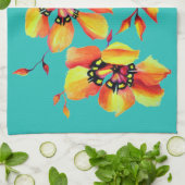 Harlequin Sparas Tricolor Waterverf Flowers Theedoek (Gevouwen)