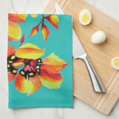 Harlequin Sparas Tricolor Waterverf Flowers Theedoek (Quarter Fold)