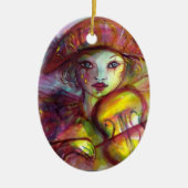 HARLEQUIN SPEELT VIOLIN Venetian Masquerade Keramisch Ornament (Voorkant)