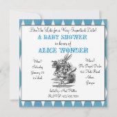 Harlequin Square Alice in Wonderland uitnodiging (Achterkant)