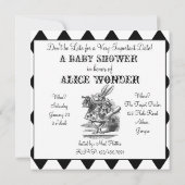 Harlequin Square Alice in Wonderland uitnodiging (Achterkant)