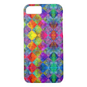 [Harlequin Stropdas-Dye] Diamond Fractal Gecontrol Case-Mate iPhone Case (Achterkant)