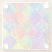 [Harlequin Stropdas-Dye] Diamond Fractal Gecontrol Glazen Onderzetter (Achterkant)