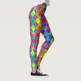 [Harlequin Stropdas-Dye] Diamond Fractal Gecontrol Leggings