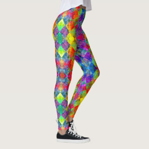 [Harlequin Stropdas-Dye] Diamond Fractal Gecontrol Leggings