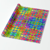 [Harlequin Stropdas-Dye] Gecontroleerde fractaal Cadeaupapier (Uitgerold)